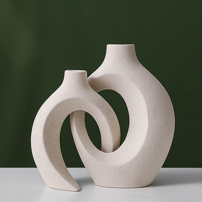 Ceramic White Hydroponic Vase