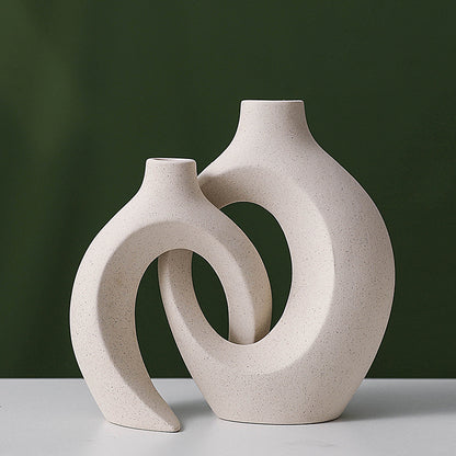 Ceramic White Hydroponic Vase